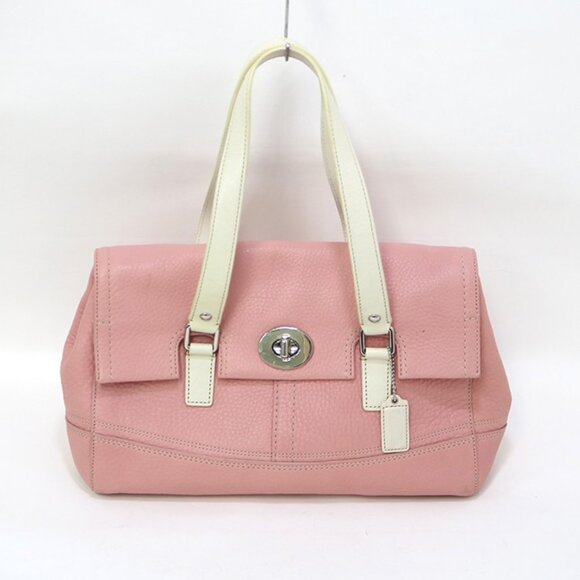 Coach Hampton Pink Leather Barbie Handbag Purse - Picture 1 of 14